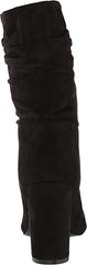 Nine West Denner2 Black2 Suede Pointed Toe Pull On Block Heel Mid-Calf Boots