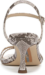 Sam Edelman Presley Sandshell Multi Squared Open Toe Ankle Strap Heeled Sandals