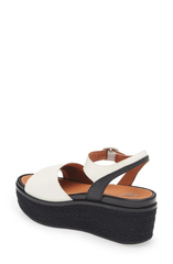 FitFlop Eloise Cream Ankle Strap Open Toe Strappy Upper Espadrille Wedge Sandals