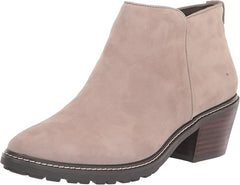 Sam Edelman Pryce Putty Suede Stacked Block Heel Pull On Fashion Ankle Boots 6
