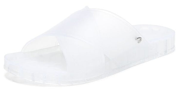 Sam Edelman Jelly Jaylee Colorblock Translucent Slip On Slide Sandals White