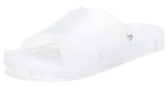 Sam Edelman Jelly Jaylee Colorblock Translucent Slip On Slide Sandals White