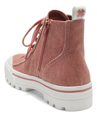 Lucky Brand Eisley Canyon Clay Coral Lace Up High Top Sneaker Combat Booties
