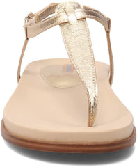 Sam Edelman Naomi Gold Slip On Open Toe Adjustable Buckle Ankle Straps Sandals