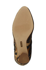 Louise Et Cie Zenia Genuine Calf Hair Knee High Leopard Print Block Heel Boots