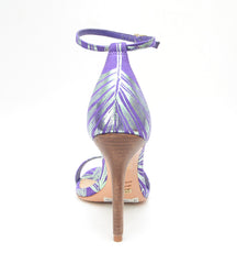 Schutz Cadey-Lee Purple Cherry Nubuck Ankle Strap Two Piece Single Sole Sandals