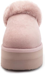 Athletic Slippers Dusty Pink Fashion Slip On Rounded Toe Platform Slippers 9