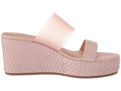 Lucky Brand Brindia Adobe Rose Strappy Slip On Platform Wedge Fashion Sandals