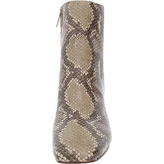 Sam Edelman WHEAT MULTI SNAKE Martini Squared Toe Leather Kitten Heeled Booties