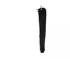 Circus by Sam Edelman Hanover Black Lace Back Signature Pointed-Toe Thigh-High Boots