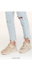 Steve Madden Bolt Beige Fashion Lace Up Rounded Closed Toe Platform Sneakers