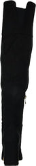 Jessica Simpson Akemi Black Faux Suede Knee High Side Zipper Block Heel Boots