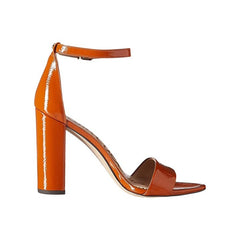 Sam Edelman Yaro Tawny Brown Ankle Strap Open Round Toe Block Heel Sandal