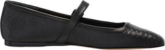 Dolce Vita Rodni Onyx Snake Embossed Mary Jane Squared Toe Fashion Ballet Flats