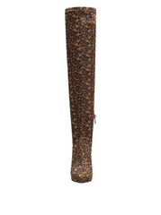Jessica Simpson Vallrie High Heel Over The Knee Suede Pointed Toe Boots Natural