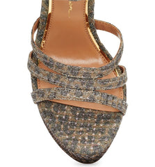 Jessica Simpson Balina Gold Platform Dress High Heel Formal Open Toe Sandals