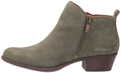 Lucky Brand Basel Ankle Bootie Olive Green Suede Side Zip (7)