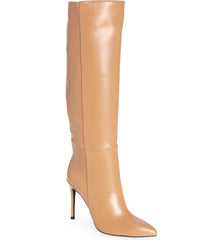 Jeffrey Campbell ARSEN-HI Stiletto Knee High Pointed Toe Dress Boot DARK NATURAL