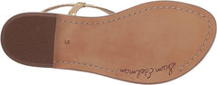 Sam Edelman Gigi Gold Signet Ankle Strap Open Toe Embellished Thong Flat Sandal
