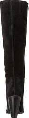 Sam Edelman Annabel Black Leather Stacked Block Heel Pointed Toe Fashion Boots