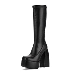Womens Knee High Boots Punk Style Shoes Platform Boots For Women