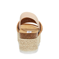 Steve Madden Circa1 Flatform Wedge Sandal Natural Nude Platform Espadrille