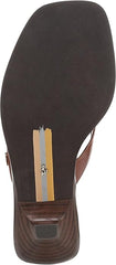 Sam Edelman Dollie Burnt Brandy Thong Squared Toe Slip On Kitten Heeled Sandals