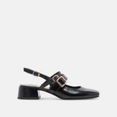 Dolce Vita Pandro Midnight Crinkle Patent Ankle Strap Open Toe Heeled Sandals