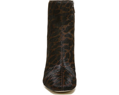 Sam Edelman Fawn 2 Brown Multi Brahma Stacked Block Heel Squared Toe Ankle Boots