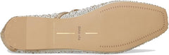 Dolce Vita Reyes Gold Mesh Mary Jane Squared Toe Slip On Fashion Ballet Flats