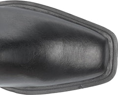 Circus by Sam Edelman Wesley Black Pull On Buckle Detail Square Toe Western Boot