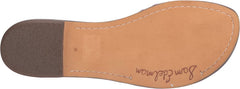 Sam Edelman Gabriela Carmine Rose Open Toe Slip On Leather Flat Slides Sandals