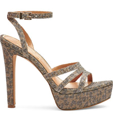 Jessica Simpson Balina Gold Platform Dress High Heel Formal Open Toe Sandals