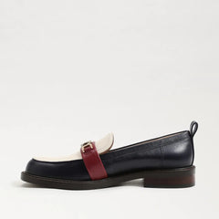 Sam Edelman Christy Baltic Navy Almond Toe Slip On Fashion Leather Dress Loafers