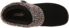 Clarks Slipper Suede Leather Knitted Collar Clog Slippers Plush Fur Lining