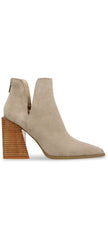 Steve Madden Taylen Tan Suede Zipper Closure Pointed Toe Collar Notched Boots