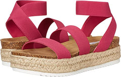 Steve Madden Kimmie Platform Espadrille Blush Nude Fitted Wedge Sandal