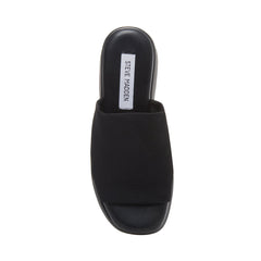 Steve Madden Slinky30 Retro Platform Slide Wedge Sandal Black