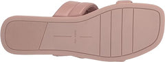 Dolce Vita Adore Rose Leather Slip On Strappy Open Squared Toe Slides Sandals
