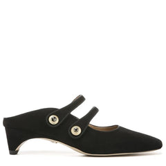 Sam Edelman Mckenna Black Suede Elegant Square Toe Womens Slip On Mules Shoes