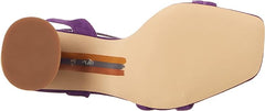 Sam Edelman Kia Royal Orchid Squared Open Toe Ankle Strap Block Heeled Sandals