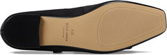 Cole Haan Bridge Mary Jane Black Satin Squared Toe Classic Flat Ballet Loafers