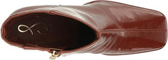 Sam Edelman Irie Cinnamon Squared Toe Block Heeled Fashion Wide Ankle Booties