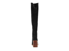 Vince Camuto Englea Black Pull On Squared Close Toe Tall Heeled Fashion Boot