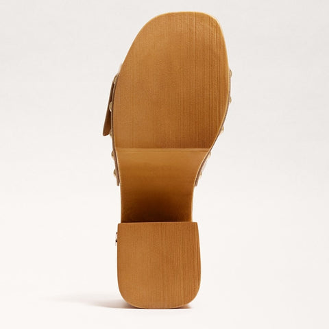 Sam Edelman Marcia Jute Leather Squared Open Toe Slip On Block Heeled Sandals