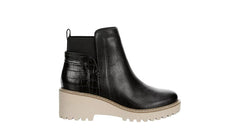 Dolce Vita Rielle Black Pull On Fashion Block Heel Rounded Toe Ankle Boots