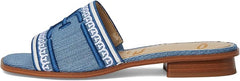 Sam Edelman Stevie Navy Multi Squared Open Toe Slip On Fashion Slides Sandals