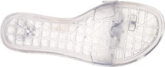 Vince Camuto Evolet Clear Slip On Rounded Open Toe Jelly Flip Flop Sandal