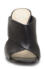 Vince Camuto Women's Averessa Wrapped Heel Peep-Toe Mule BLACK