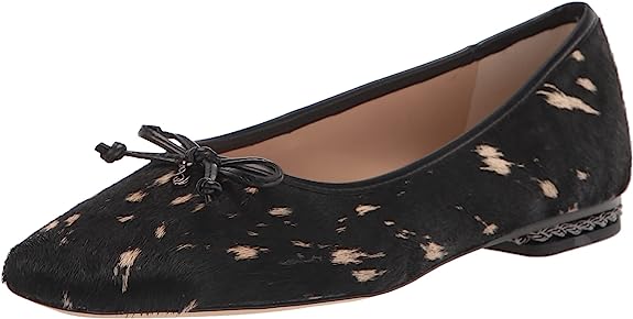 Sam Edelman Marisol Black Multi Pointed Toe Slip On Classic Leather Ballet Flats